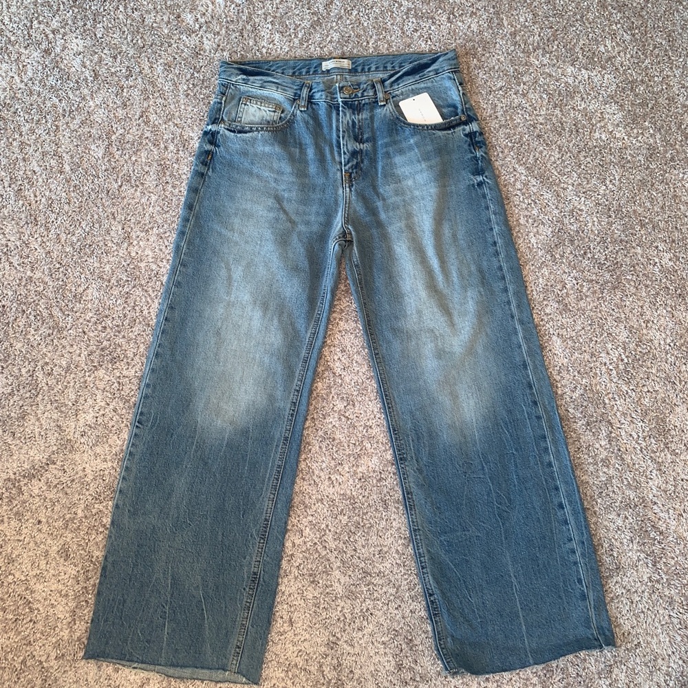 New ZARA Wide Leg Jeans Sz 6 USA SOLDOUT